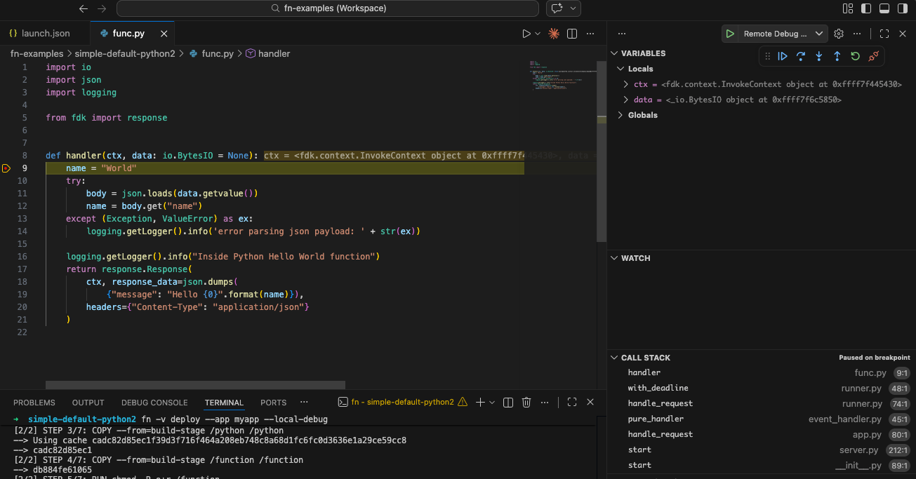 Python breakpoint
