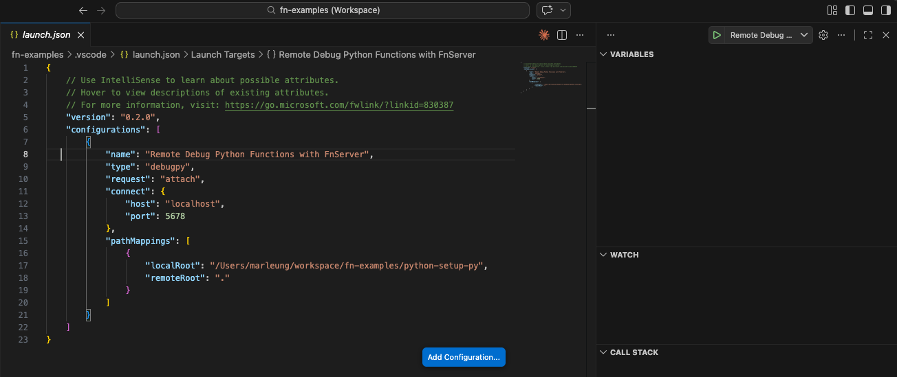 Python Debug Configuration